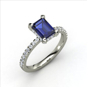 Sapphire Platinum Ring