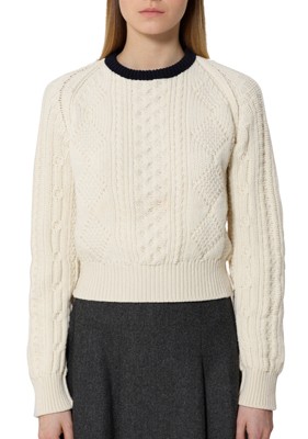 cropped aran sweater