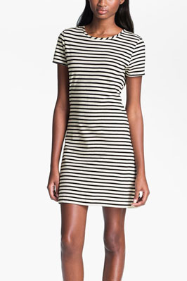 black striped t shirt dress