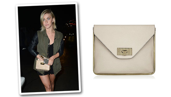 Julianne Hough Clutch | Chloe Sally Textured Leather Envelope Clutch  