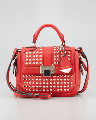 red studded bag