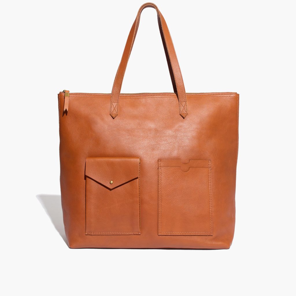 madewell zip top transport tote small