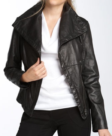 michael kors asymmetrical leather jacket