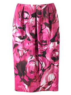 flora print tulip skirt