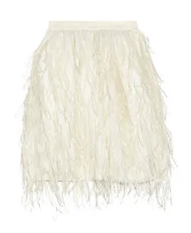 Jason Wu Ostritch feather-embellished cotton skirt
