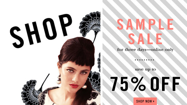 online sample sales