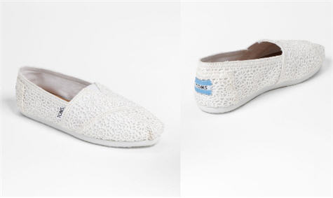 white crochet toms