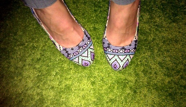 printed ballet flats