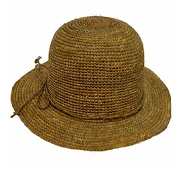 raffia crusher hat