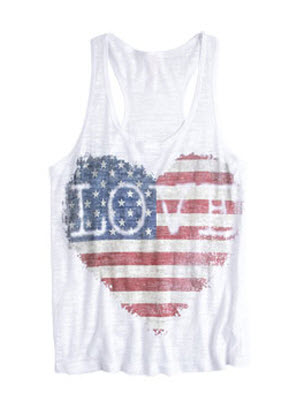 American Flag Heart Tank - SHEfinds