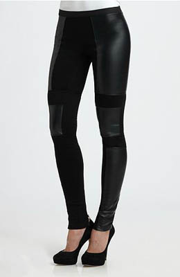 bcbg faux leather leggings