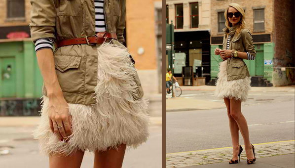 J crew ostrich feather sale skirt