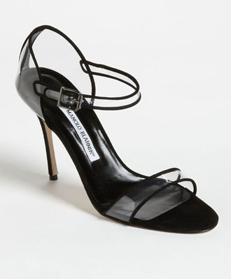 manolo blahnik clear strap sandal