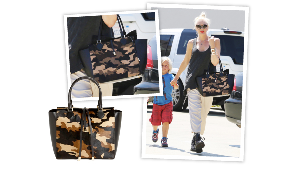 krabbe beundre Dominerende Gwen Stefani Camo Bag | Michael Kors 'Miranda' Calf Hair & Leather Tote  ($1,695) - SHEfinds