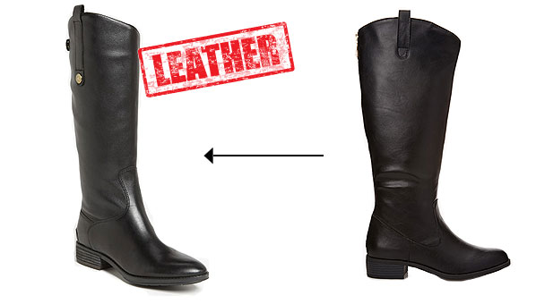 fake leather boots