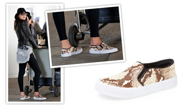 steve madden snakeskin slip ons