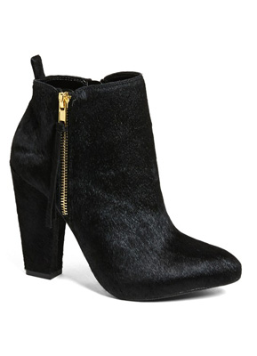 rockstar genuine calf hair bootie steve madden