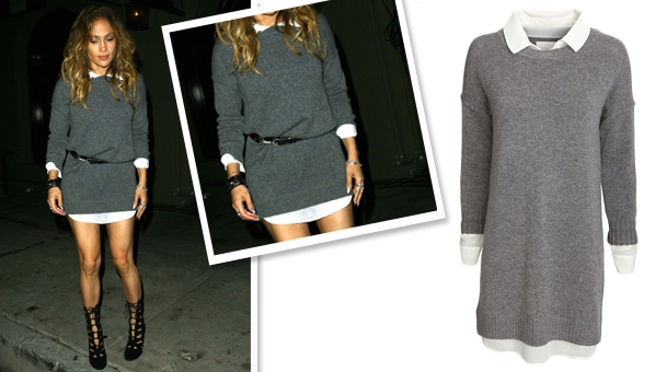 jennifer lopez sweater dress