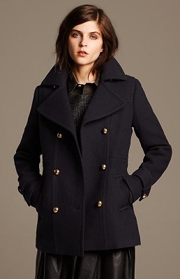 banana republic navy peacoat