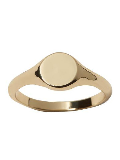 Sarah Chloe Monogrammed Classic Oval Signet Ring