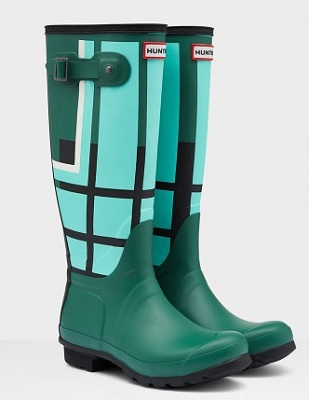 patterned rain boots