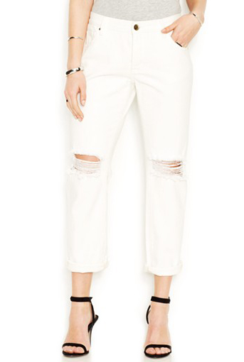 white boyfriend jeans distressed