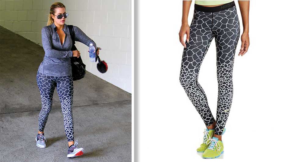 nike giraffe print leggings