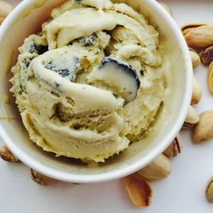 Pistachio black truffle ice cream. 