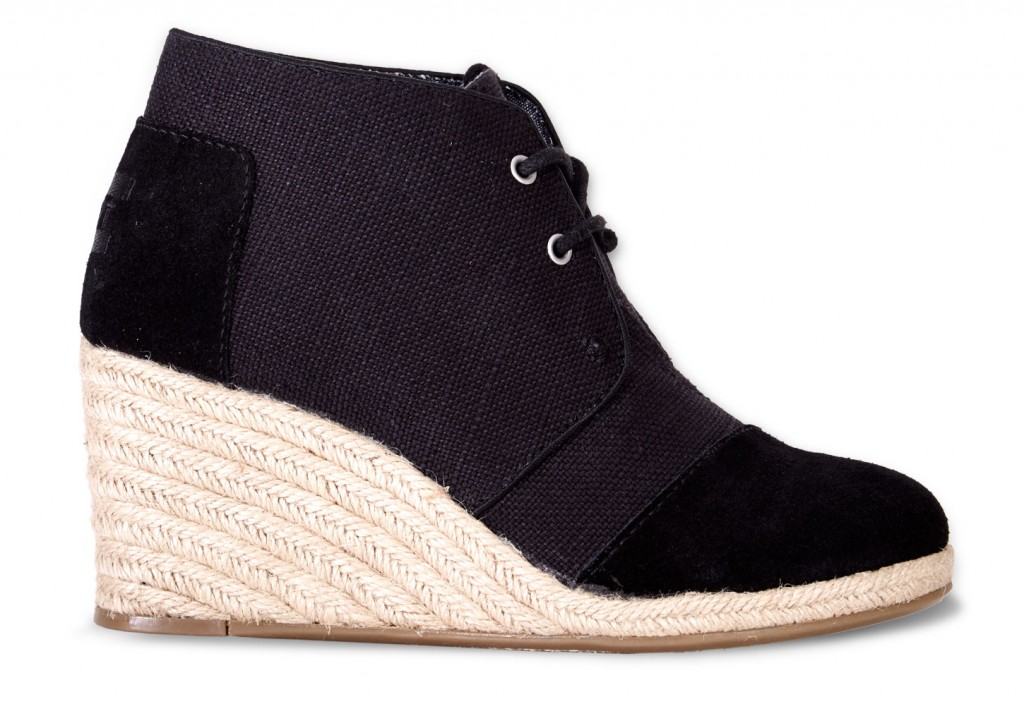 Toms Black Wedge