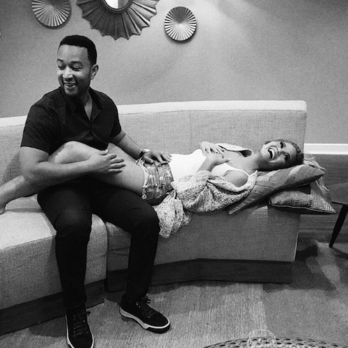 Chrissy Teigen first baby with husband John Legend