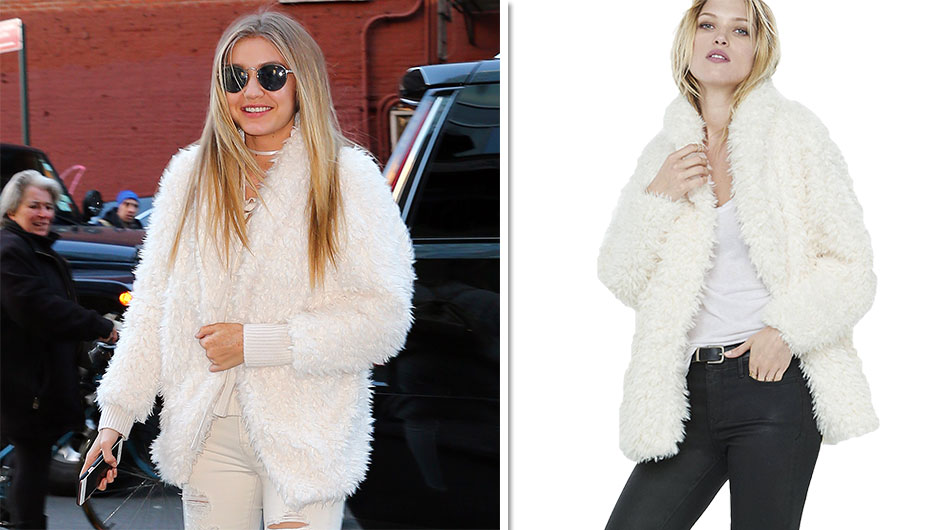 Gigi Hadid Fur Jacket Express Sherpa Wedge Jacket Shefinds