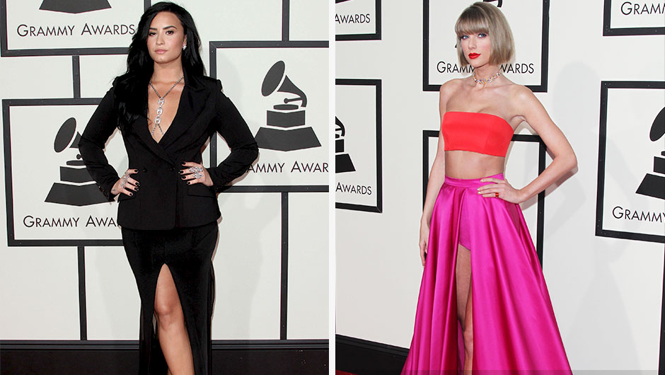 Demi Lovato And Taylor Swift At Grammy Awards