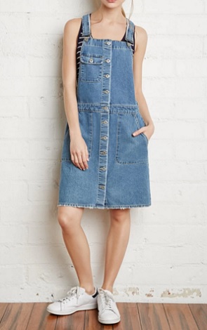 realness patch overall dress