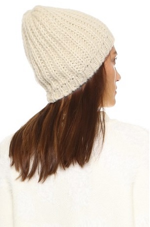 Olive Woven Rib Beanie Hat