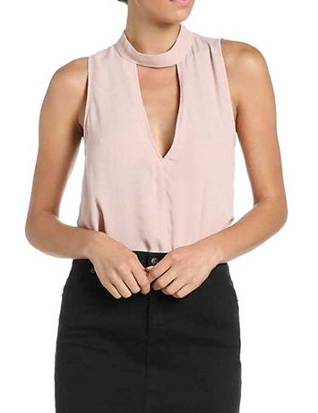 BARDOT Choker Neckline Tank Top