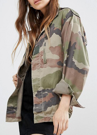 Reclaimed Vintage Military Jacket In Camo Print