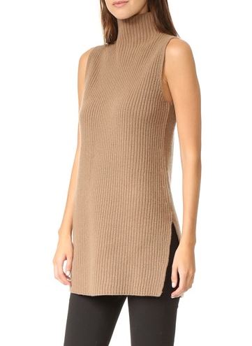 Theory Embree Sleeveless Mock Neck Sweater