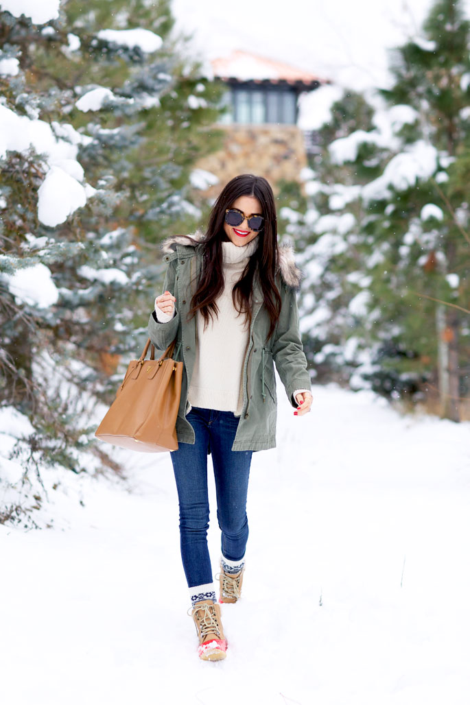 sorel wedge boots outfit - Mahalia Whitney