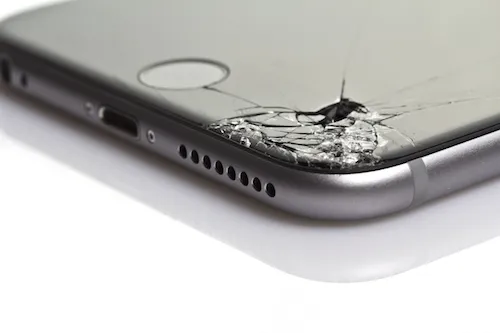 Cracked iPhone screen