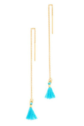 Shashi Thread Tassel Earrings