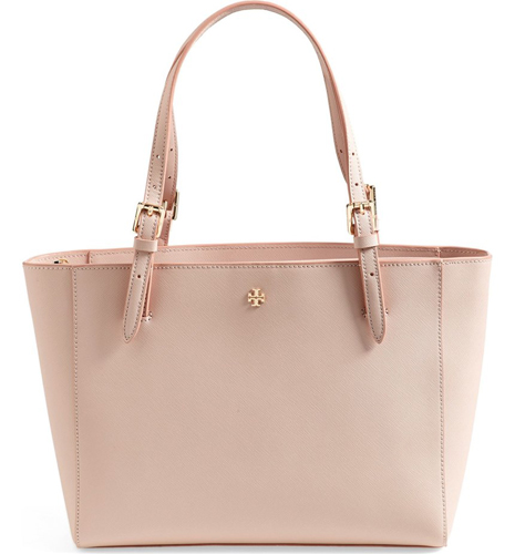 Tory Burch 'Small York' Saffiano Leather Buckle Tote