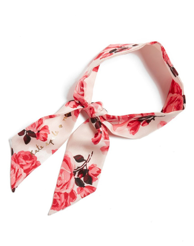 kate spade new york rosa silk skinny scarf