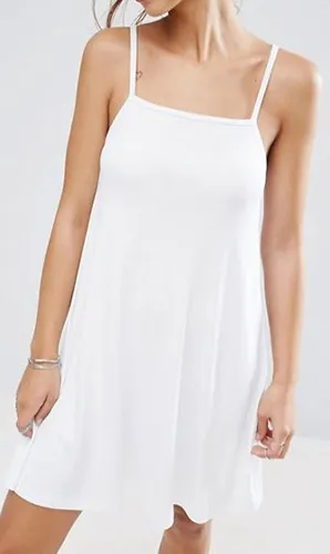 ASOS 90s Swing Dress in Rib