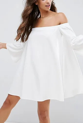 ASOS Off Shoulder Dress with Bell Sleeve