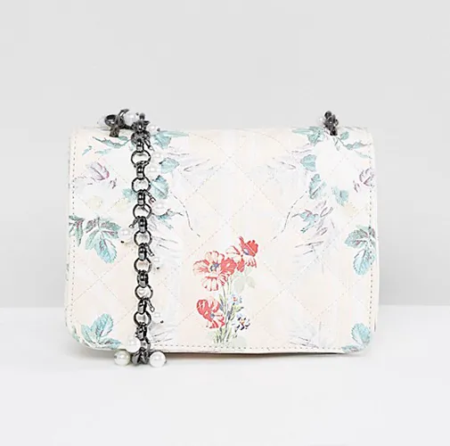 ASOS Quilted Floral Print Cross Body Bag