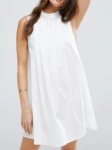 ASOS Sleeveless Pleated Shirt Dress