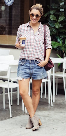 booties with shorts outfit