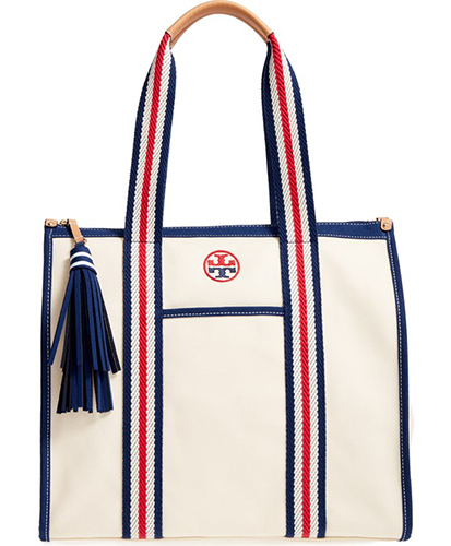 preppy beach tote