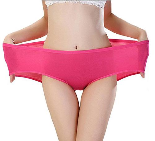 6 Pack Women's Invisible Seamless Bikini Underwear Half Back Coverage  Panties