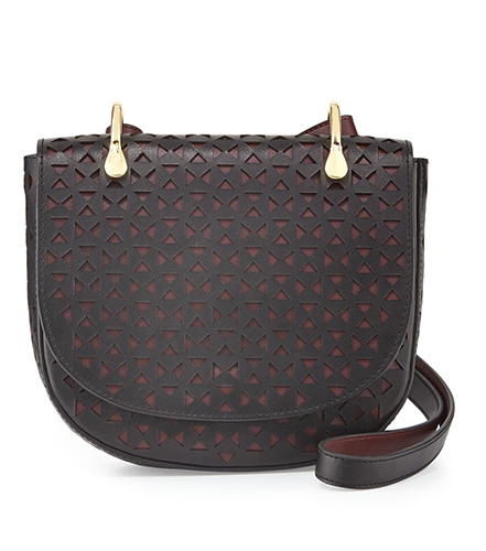 Elizabeth and James Zoe Perforated Leather Saddle Bag